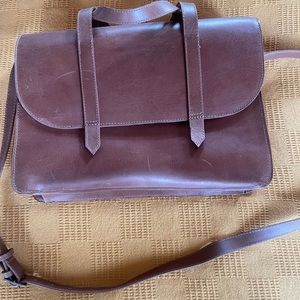 Lovely, pre-loved Able leather messenger bag.